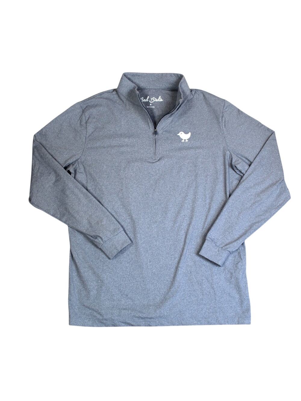 Bad Birdie Quarter Zip Mens Medium Blue Golf Performance Stretch Pullover Preppy